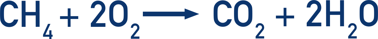 AP Chemistry equation for combustion of methane