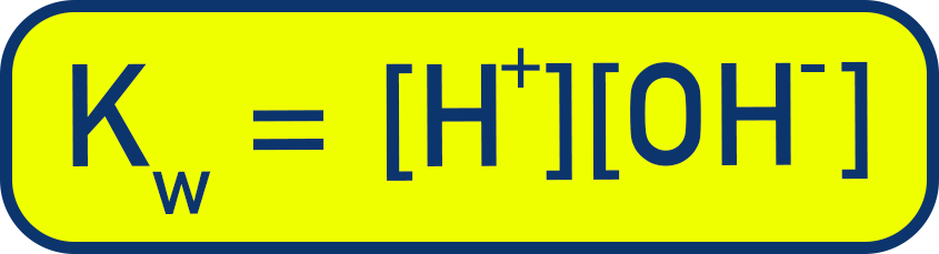 AQA A-Level Chemistry expression for Kw showing ionic product of water