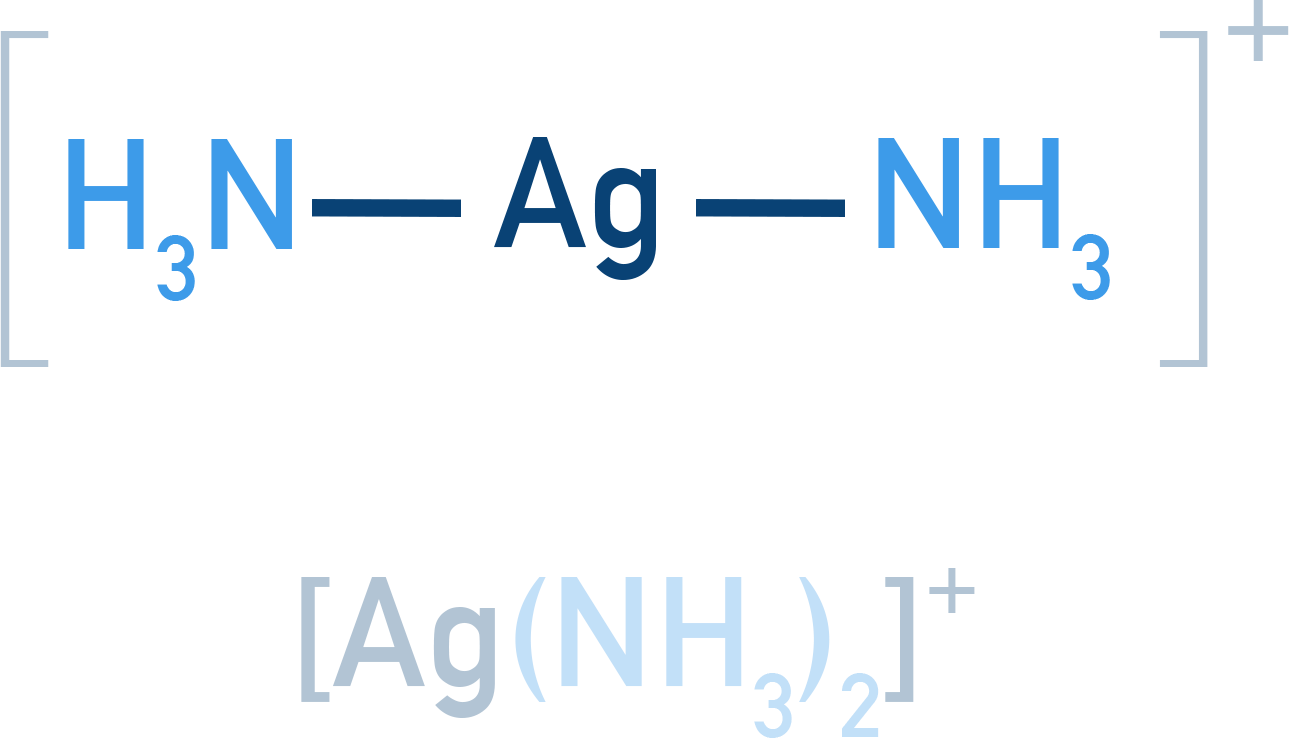 AQA A-Level Chemistry linear silver ammine complex used in Tollens' test
