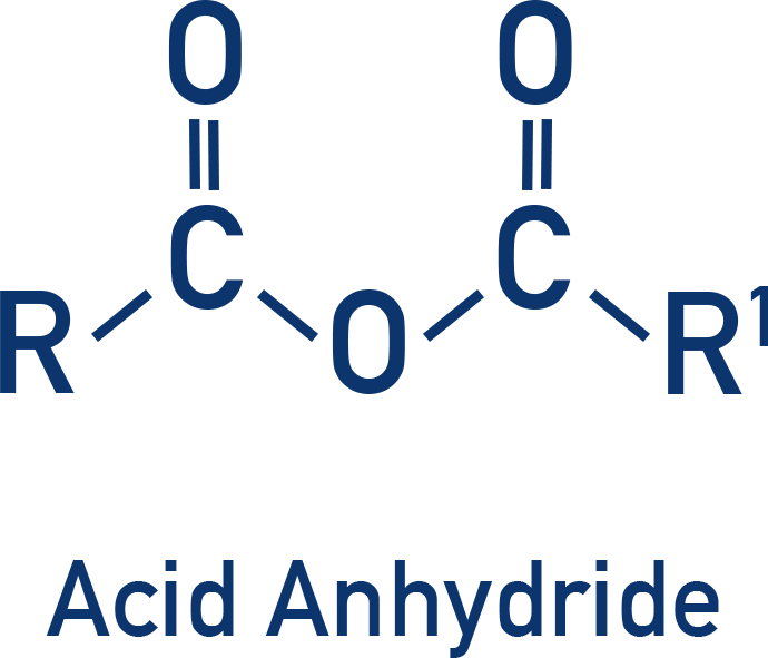 AQA A-Level Chemistry structural formula showing the general structure of an acid anhydride