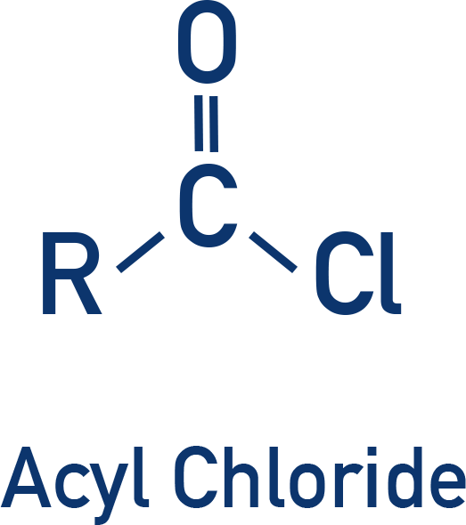 AQA A-Level Chemistry general structure of an acyl chloride with acyl group and chlorine