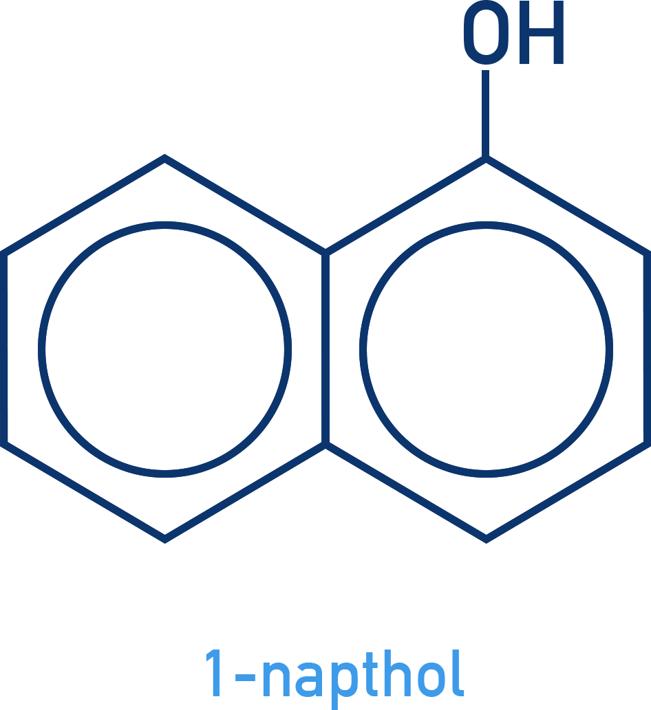 CIE A-Level Chemistry structure of 1-naphthol showing OH group on aromatic ring