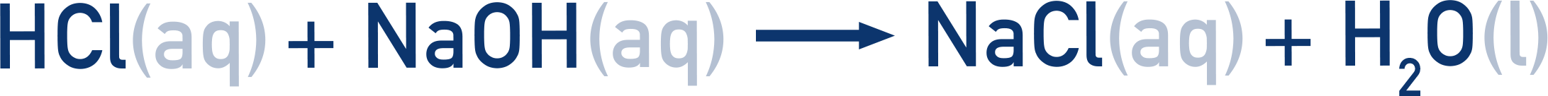 Edexcel A-Level Chemistry example showing acid–base reaction between HCl and NaOH.