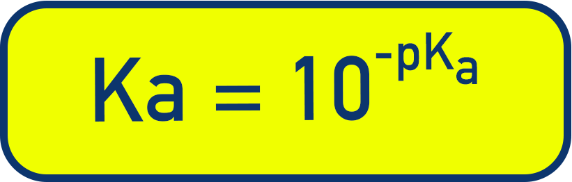 IB Chemistry equation showing how to calculate Ka from pKa.