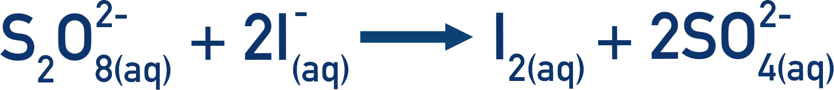 homoegeneous catalysis thiosulfate ions iodide to iodine sulfate