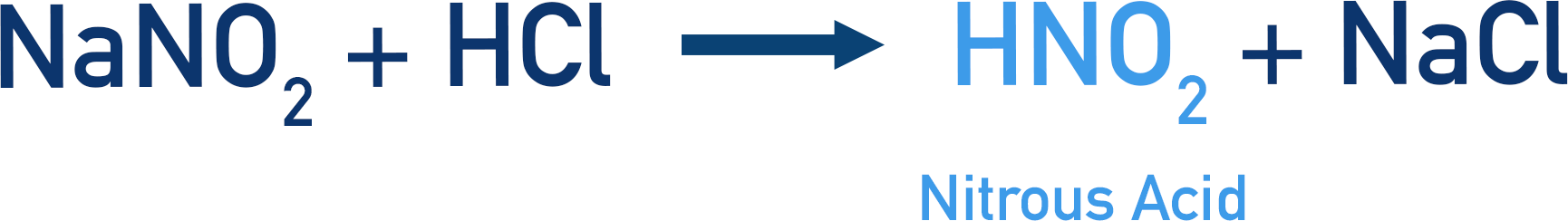 forming nitrous acid azo dye preparation