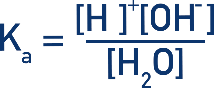 Ka expression acid dissociation constant for water weak acid