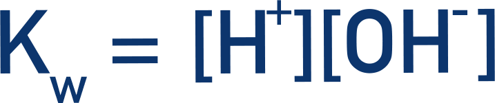 Kw = [H+][OH-] Kw expression pH ionic product of water