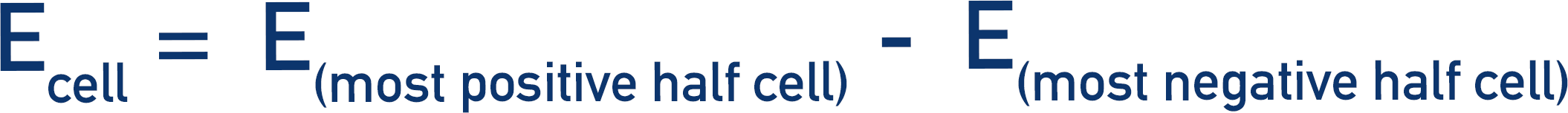 calculating voltage of electrochemical cell using electrode potentials