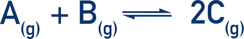 A + B forms 2C reversible reaction