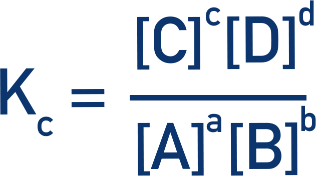 equilibrium constant Kc expresission a-level chemistry calculating Kc