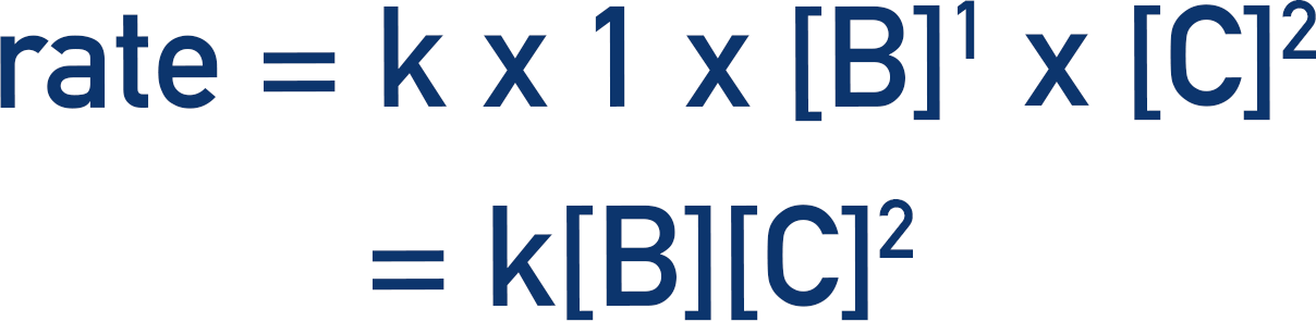 finding the rate using concentrations and orders rate constant a-level chemistry
