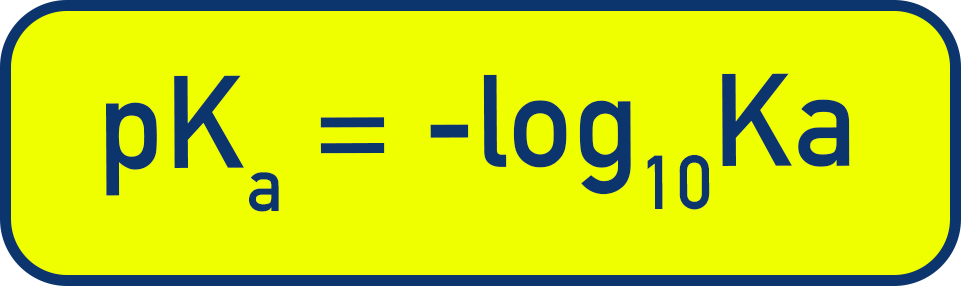 NCERT 11 Chemistry definition of pKa as negative logarithm of Ka.