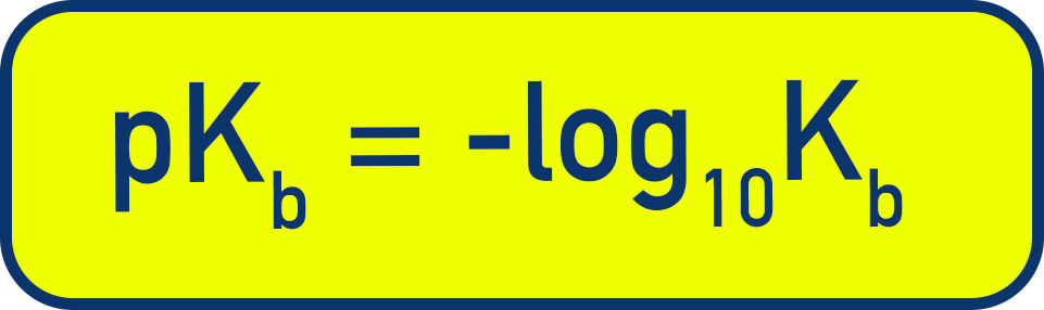 NCERT 11 Chemistry definition of pKb as negative logarithm of Kb and interpretation for base strength.